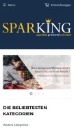 How spar-king.com looks like on a mobile device such as an iPhone.