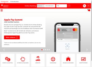 How sparkasse-koelnbonn.de looks like on a tablet such as an iPad.