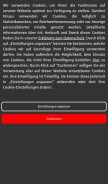 How sparkasse.de looks like on a mobile device such as an iPhone.