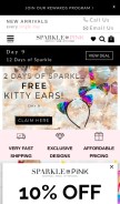 How sparkleinpink.com looks like on a mobile device such as an iPhone.