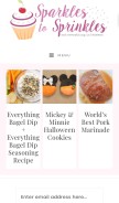 How sparklestosprinkles.com looks like on a mobile device such as an iPhone.