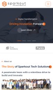 How sparkouttech.com looks like on a mobile device such as an iPhone.