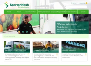 How spartannash.com looks like on a tablet such as an iPad.