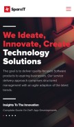 How sparxitsolutions.com looks like on a mobile device such as an iPhone.