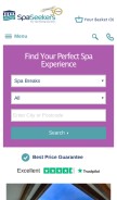 How spaseekers.com looks like on a mobile device such as an iPhone.