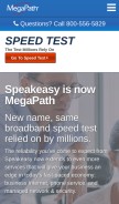 How speakeasy.net looks like on a mobile device such as an iPhone.