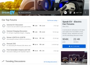 How speakev.com looks like on a tablet such as an iPad.