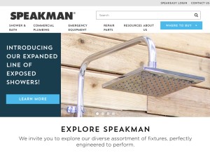 How speakman.com looks like on a tablet such as an iPad.