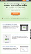 How speakpipe.com looks like on a mobile device such as an iPhone.