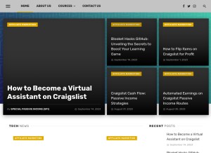 How specialpassiveincome.com looks like on a tablet such as an iPad.