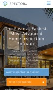 How spectora.com looks like on a mobile device such as an iPhone.