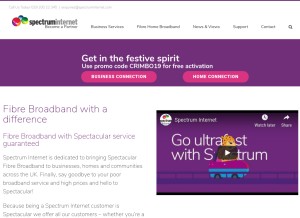 How spectruminternet.com looks like on a tablet such as an iPad.