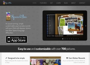 How speechboxapp.com looks like on a tablet such as an iPad.