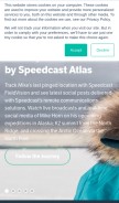 How speedcast.com looks like on a mobile device such as an iPhone.