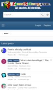 How speedsolving.com looks like on a mobile device such as an iPhone.