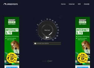 How speedtests.nl looks like on a tablet such as an iPad.