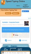 How speedtypingonline.com looks like on a mobile device such as an iPhone.