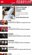 How speedweek.com looks like on a mobile device such as an iPhone.