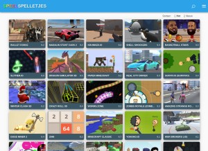 How speelspelletjes.nl looks like on a tablet such as an iPad.