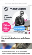 How spektrum.de looks like on a mobile device such as an iPhone.