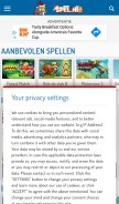 How spel.nl looks like on a mobile device such as an iPhone.