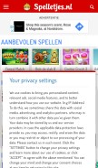 How spelletjes.nl looks like on a mobile device such as an iPhone.