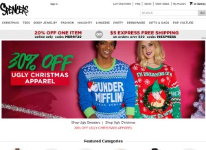 How spencersonline.com looks like on a tablet such as an iPad.