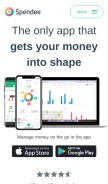 How spendee.com looks like on a mobile device such as an iPhone.