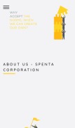 How spentacorporation.com looks like on a mobile device such as an iPhone.