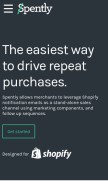 How spently.com looks like on a mobile device such as an iPhone.