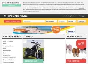 How speurders.nl looks like on a tablet such as an iPad.