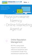 How spezialisten-gruppe.de looks like on a mobile device such as an iPhone.