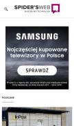 How spidersweb.pl looks like on a mobile device such as an iPhone.