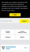 How spiedigitallibrary.org looks like on a mobile device such as an iPhone.