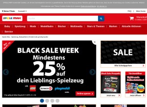 How spielemax.de looks like on a tablet such as an iPad.