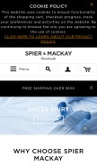 How spierandmackay.com looks like on a mobile device such as an iPhone.