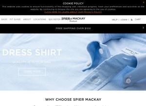 How spierandmackay.com looks like on a tablet such as an iPad.