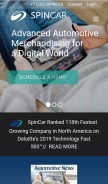 How spincar.com looks like on a mobile device such as an iPhone.