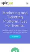 How spingo.com looks like on a mobile device such as an iPhone.