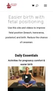 How spinningbabies.com looks like on a mobile device such as an iPhone.
