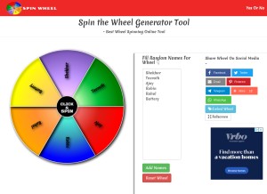How spinthewheel.text-generator.org looks like on a tablet such as an iPad.