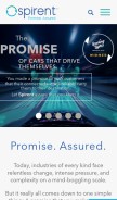 How spirent.com looks like on a mobile device such as an iPhone.