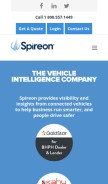 How spireon.com looks like on a mobile device such as an iPhone.