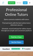 How spires.co looks like on a mobile device such as an iPhone.