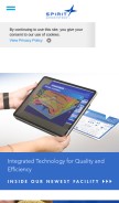 How spiritaero.com looks like on a mobile device such as an iPhone.