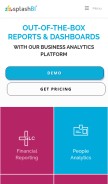 How splashbi.com looks like on a mobile device such as an iPhone.