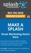 How splashomnimedia.com looks like on a mobile device such as an iPhone.