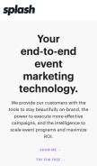 How splashthat.com looks like on a mobile device such as an iPhone.
