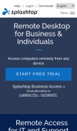 How splashtop.com looks like on a mobile device such as an iPhone.