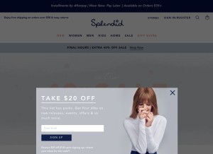 How splendid.com looks like on a tablet such as an iPad.